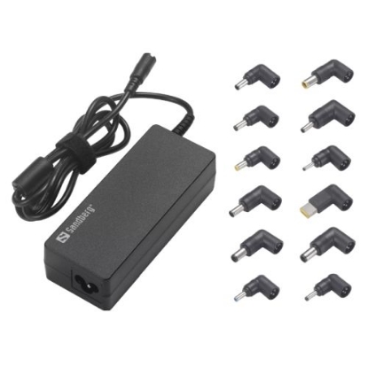 Picture of Sandberg Universal 90W Laptop PSU, 15-20V/6A Max, 12 Adapters, Auto Select, UK & EU Power Cables, 5 Year Warranty