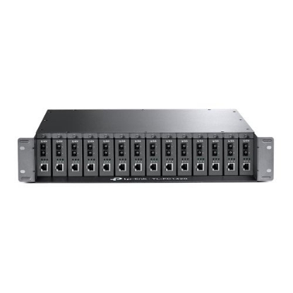 Picture of TP-LINK (TL-FC1420) 14-Slot Rackmount Chassis for TP-Link Media Convertors, Redundant PSU Option, Hot-Swappable