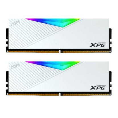Picture of ADATA XPG Lancer RGB 32GB Kit (2 x 16GB), DDR5, 6400MHz (PC5-51200), CL32, 1.4V, ECC, XMP 3.0, PMIC, DIMM Memory, White