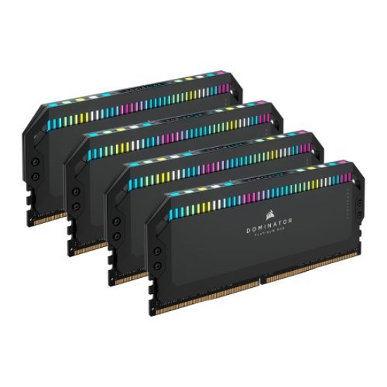 Picture of Corsair Dominator Platinum RGB 64GB Kit (4 x 16GB), DDR5, 5600MHz (PC5-44800), CL36, 1.25V, PMIC, DIMM Memory, Black