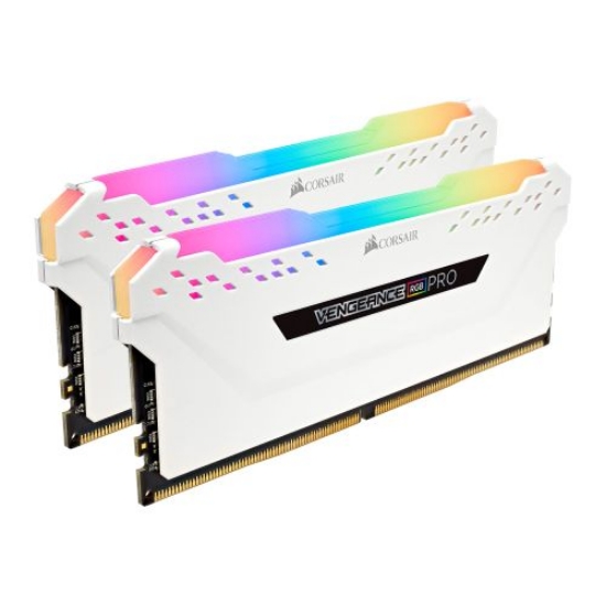 Picture of Corsair Vengeance RGB Pro 16GB Kit (2 x 8GB), DDR4, 3200MHz (PC4-25600), CL16, XMP 2.0, White