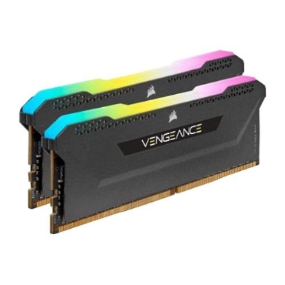 Picture of Corsair Vengeance RGB Pro SL 32GB Memory Kit (2 x 16GB), DDR4, 3200MHz (PC4-25600), CL16, XMP 2.0, Black