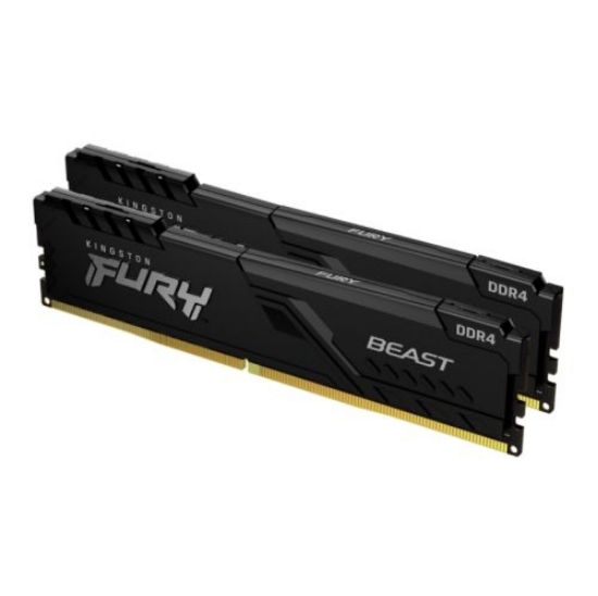 Picture of Kingston Fury Beast 32GB Kit (2 x 16GB), DDR4, 3200MHz (PC4-25600), CL16, XMP, DIMM Memory