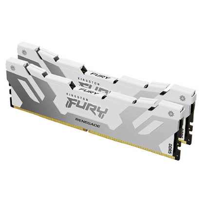 Picture of Kingston Fury Renegade 32GB Kit (2 x 16GB), DDR5, 7600MHz, CL38, 1.45V, ECC, XMP 3.0, PMIC, DIMM Memory, White