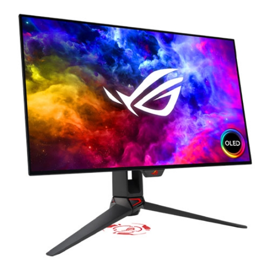 Picture of Asus 26.5" ROG Swift OLED 1440P HDR Gaming Monitor (PG27AQDM), 2560 x 1440, 0.03ms, USB, 240Hz, Heatsink, DisplayWidget, RGB Lighting, VESA