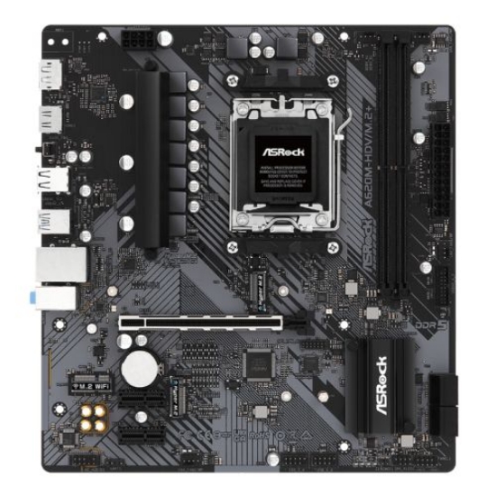 Picture of Asrock A620M-HDV/M.2+, AMD A620, AM5, Micro ATX, 2 DDR5, HDMI, DP, GB LAN, PCIe4, 2x M.2