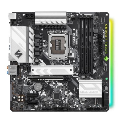 Picture of Asrock B660M STEEL LEGEND, Intel B660, 1700, Micro ATX, 4 DDR4, HDMI, DP, PCIe5, 2.5G LAN, RGB, 2x M.2