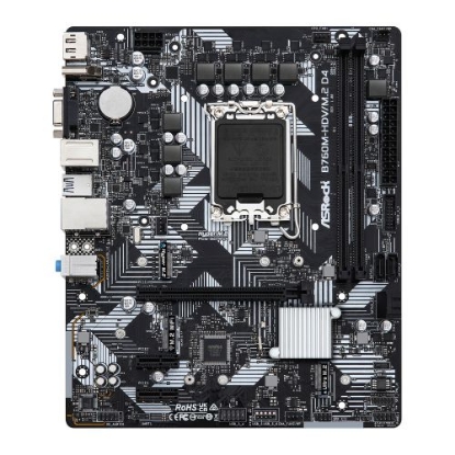 Picture of Asrock B760M-HDV/M.2 D4, Intel B760, 1700, Micro ATX, 2 DDR4, VGA, HDMI, DP, GB LAN, PCIe4, 2x M.2