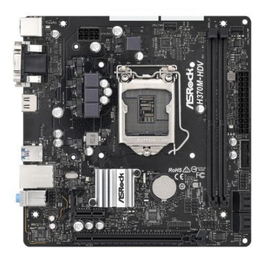 Picture of Asrock H370M-HDV, Intel H370, 1151, Micro ATX, 2 DDR4, VGA, DVI, HDMI