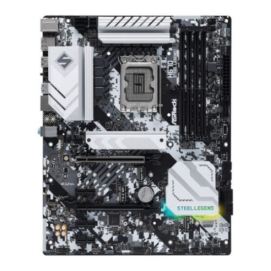 Picture of Asrock H670 STEEL LEGEND, Intel H670, 1700, ATX, 4 DDR4, HDMI, DP, 2.5GB LAN, PCIe5, 3x M.2