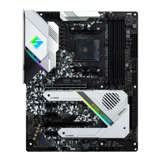 Picture of Asrock X570 STEEL LEGEND, AMD X570, AM4, ATX, 4 DDR4, HDMI, DP, XFire, RGB Lighting, PCIe4, Rock-Solid Durability, M.2