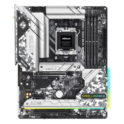 Picture of Asrock X670E STEEL LEGEND, AMD X670, AM5, ATX, 4 DDR5, HDMI, DP, Wi-Fi 6E, GB & 2.5G LAN, PCIe5, RGB, 4x M.2