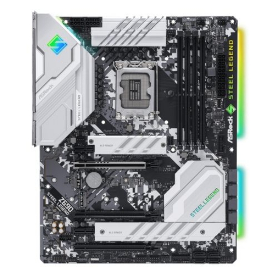 Picture of Asrock Z690 STEEL LEGEND, Intel Z690, 1700, ATX, 4 DDR4, HDMI, DP, PCIe5, 2.5GB LAN, RGB, 3x M.2