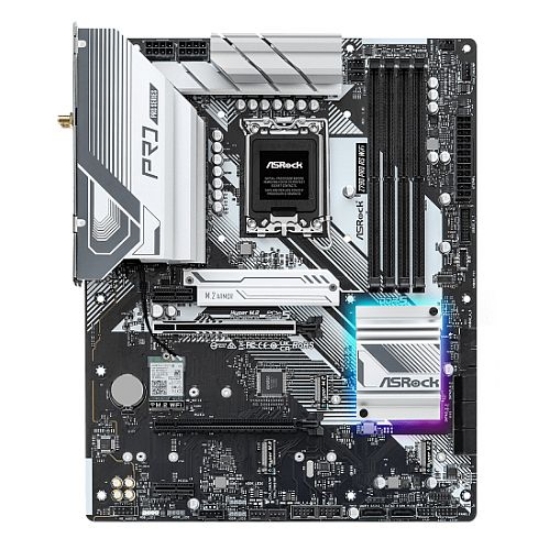 Picture of Asrock Z790 PRO RS WIFI, Intel Z790, 1700, ATX, 4 DDR5, HDMI, DP, eDP, Wi-Fi 6E, 2.5G LAN, PCIe5, RGB, 4x M.2