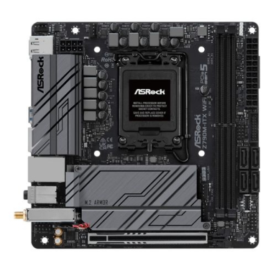 Picture of Asrock Z790M-ITX WIFI, Intel Z790, 1700, Mini ITX, 2 DDR5, HDMI, DP, eDP, Wi-Fi 6E, 2.5G & GB LAN, PCIe5, 2x M.2