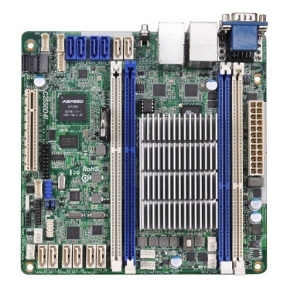 Picture of Asrock Rack C2550D4I Server Board, Integrated CPU, Mini ITX, Dual GB LAN, Serial Port, IPMI LAN