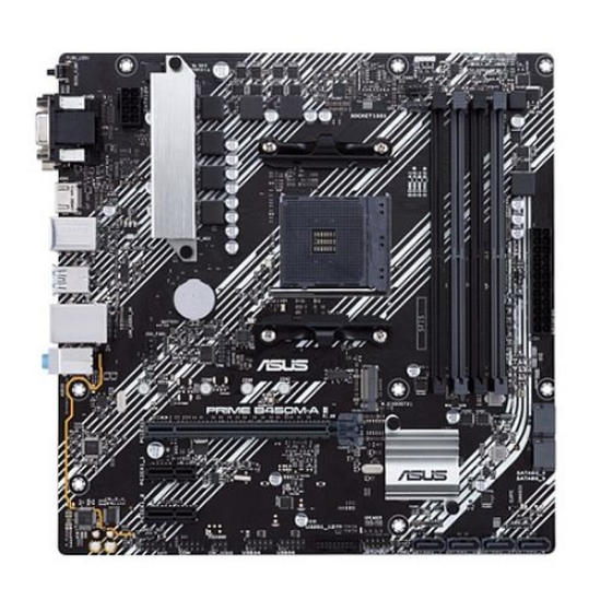 Picture of Asus PRIME B450M-A II, AMD B450, AM4, Micro ATX, 4 DDR4, VGA, DVI, HDMI, RGB Header, M.2