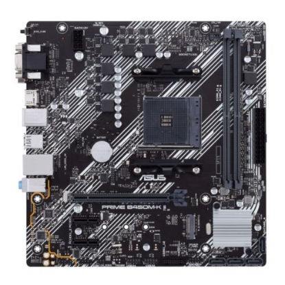 Picture of Asus PRIME B450M-K II, AMD B450, AM4, Micro ATX, 2 DDR4, VGA, DVI, HDMI, LED Lighting, M.2