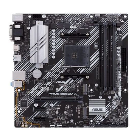 Picture of Asus PRIME B550M-A, AMD B550, AM4, Micro ATX, 4 DDR4, VGA, DVI, HDMI, PCIe4, M.2