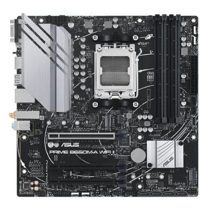 Picture of Asus PRIME B650M-A WIFI II, AMD B650, AM5, Micro ATX, 4 DDR5, VGA, HDMI, DP, Wi-Fi 6, 2.5G LAN, PCIe4, 2x M.2