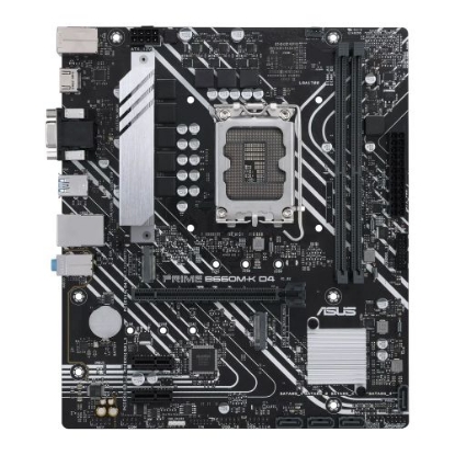 Picture of Asus PRIME B660M-K D4, Intel B660, 1700, Micro ATX, 2 DDR4, VGA, HDMI, PCIe4, 2x M.2