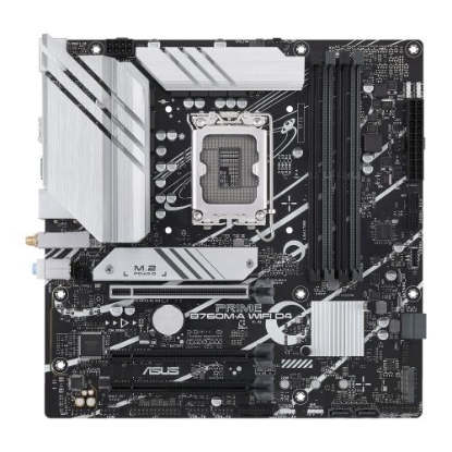 Picture of Asus PRIME B760M-A WIFI D4, Intel B760, 1700, Micro ATX, 4 DDR4, 2 HDMI, DP, Wi-Fi 6, 2.5G LAN, PCIe4, 2x M.2