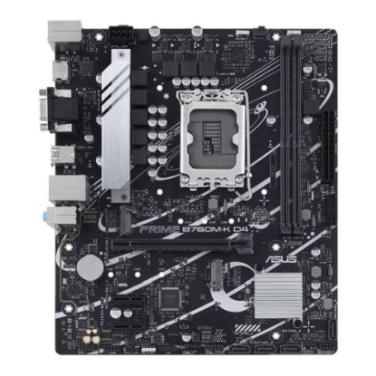 Picture of Asus PRIME B760M-K D4, Intel B760, 1700, Micro ATX, 2 DDR4, VGA, HDMI, 2.5G LAN, PCIe4, 2x M.2