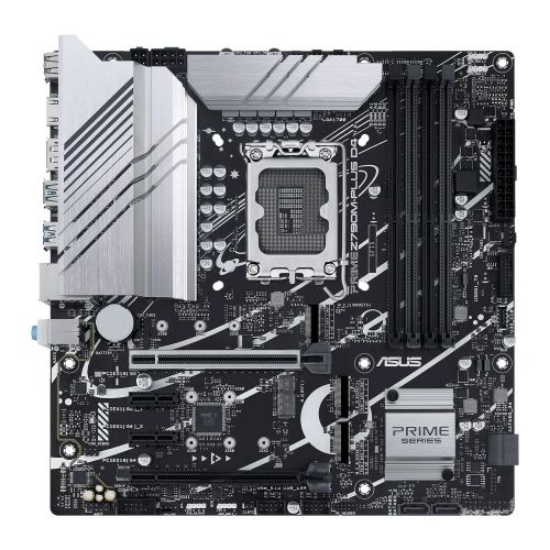 Picture of Asus PRIME Z790M-PLUS D4, Intel Z790, 1700, Micro ATX, 4 DDR4, HDMI, DP, GB LAN, PCIe5, 3x M.2