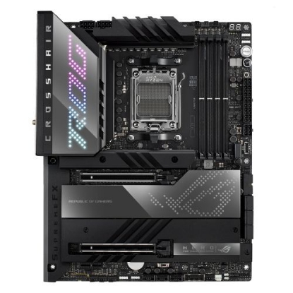 Picture of Asus ROG CROSSHAIR X670E HERO, AMD X670, AM5, ATX, 4 DDR5, HDMI, 2 USB4, Wi-Fi 6E, 2.5G LAN, PD 3.0 60W, PCIe5, RGB, 5x M.2