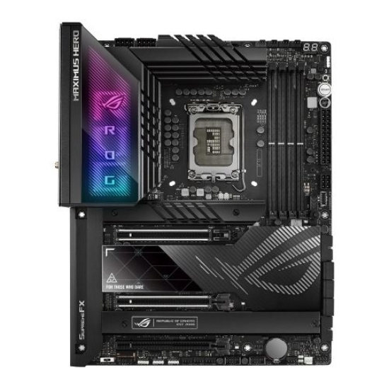 Picture of Asus ROG MAXIMUS Z790 HERO, Intel Z790, 1700, ATX, 4 DDR5, HDMI, 2 Thunderbolt, Wi-Fi 6E, 2.5G LAN, PCIe5, Hyper M.2 Card, RGB, 5x M.2