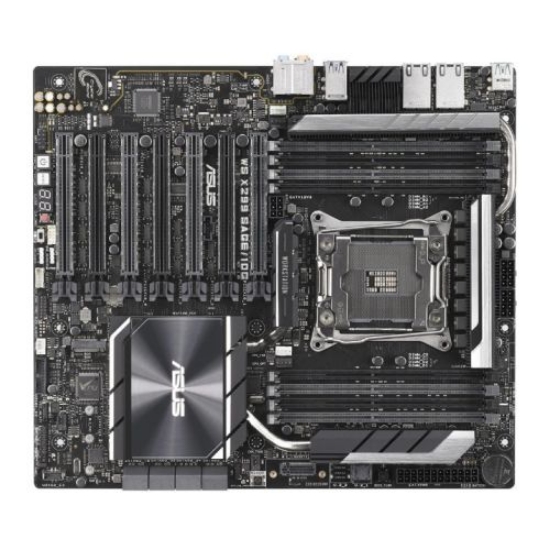 Picture of Asus WS X299 SAGE/10G, Workstation, Intel X299, 2066, CEB, DDR4, 7 x PCIe, U.2, Dual 10G LAN, M.2