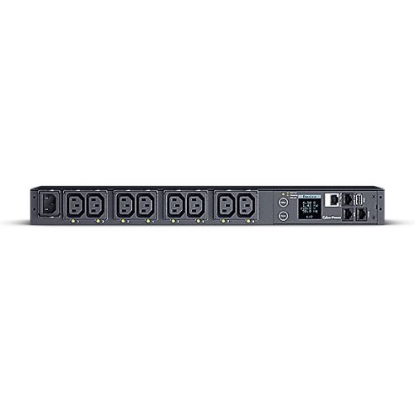 Picture of CyberPower PDU41004 Switched Power Distribution Unit, 1U Rackmount, 1x IEC C14 Input, 8 Outlets, Real-Time Local/Remote Monitoring & Switching, LCD Display