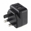 Picture of Pama 3-pin Wall Plug USB-C & USB-A Charger, 3 AMP