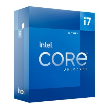 Picture of Intel Core i7-12700K CPU, 1700, 3.6 GHz (5.0 Turbo), 12-Core, 125W (190W Turbo), 10nm, 25MB Cache, Overclockable, Alder Lake, NO HEATSINK/FAN