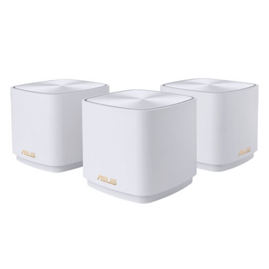 Picture of Asus (ZenWiFi XD4 Plus) AX1800 Dual Band Mesh Wi-Fi 6 System, 3 Pack, AiMesh, AiProtection, Wall Mountable, White