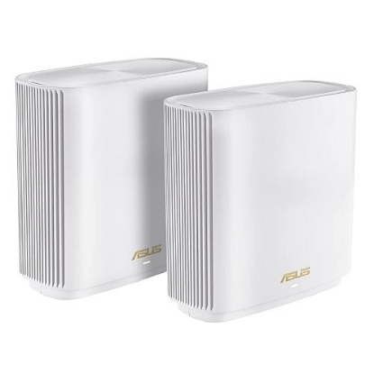 Picture of Asus (ZenWiFi XT9) AX7800 Tri-Band Wi-Fi 6 Mesh System, 2 Pack, 160MHz Bandwidth, 2.5G WAN, USB, Parental Controls, White