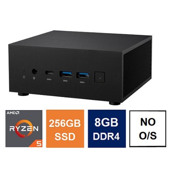 Picture of Spire Mini PC, Asus PN52 Case, Ryzen 5 5600H, 8GB 3200MHz, 256GB SSD, 2.5G LAN, Wi-Fi 6E, HDMI, DP, USB-C, VESA Mountable, No Operating System