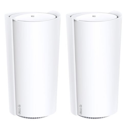 Picture of TP-LINK (DECO XE200) AXE11000 Tri-Band Whole Home Mesh Wi-Fi 6E System, 2 Pack, 16-Stream WiFi, 10G LAN, AI-Driven Mesh, Voice Control