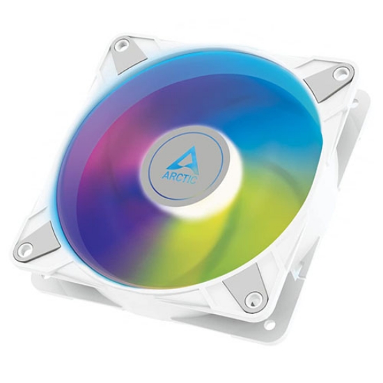 Picture of Arctic 14cm P14 Semi-Passive PWM PST ARGB Case Fan, Fluid Dynamic, 12 LEDs, 200-1900 RPM, 0dB Mode, White