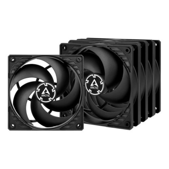 Picture of Arctic P12 Pressure Optimised 12cm Case Fans (5 Pack), Black, Fluid Dynamic, 1800 RPM,  Value Pack