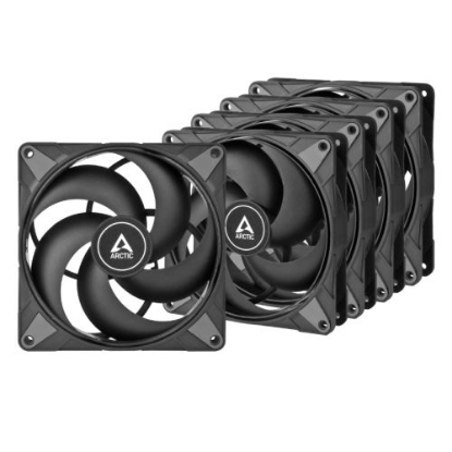 Picture of Arctic P14 Max High-Speed 14cm PWM Case Fans (5 Pack), Fluid Dynamic Bearing, 400-2800 RPM, 0dB Mode, Black, Value Pack