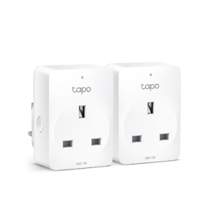 Picture of TP-LINK (TAPO P100 2-Pack) Mini Smart Wi-Fi Socket, Remote Access, Scheduling, Away Mode, Voice Control