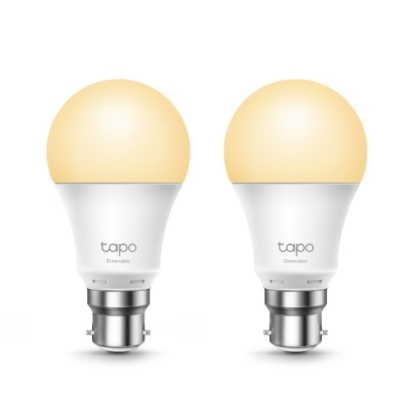 Picture of TP-LINK (TAPO L510B 2-Pack) Wi-Fi LED Smart Light Bulb, Dimmable, Schedule, App/Voice Control, Bayonet Fitting