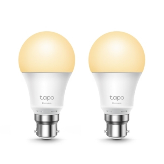 Picture of TP-LINK (TAPO L510B 2-Pack) Wi-Fi LED Smart Light Bulb, Dimmable, Schedule, App/Voice Control, Bayonet Fitting