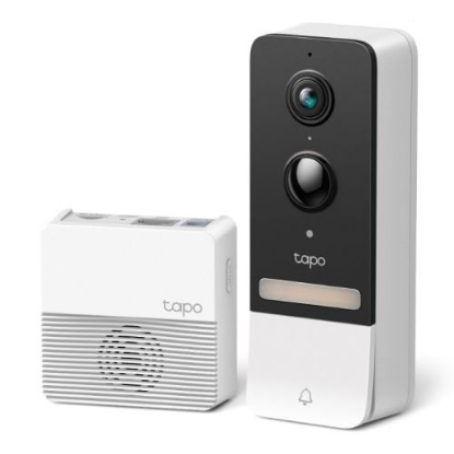 Picture of TP-LINK (TAPO D230S1) Smart Battery 2K 5MP Video Doorbell Kit w/ Hub, Night Vision, Ultra-Wide FOV, AI Detection & Notification, Anti-theft