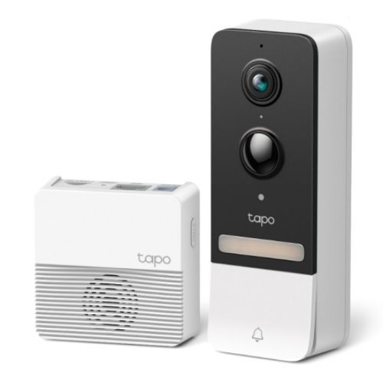 Picture of TP-LINK (TAPO D230S1) Smart Battery 2K 5MP Video Doorbell Kit w/ Hub, Night Vision, Ultra-Wide FOV, AI Detection & Notification, Anti-theft