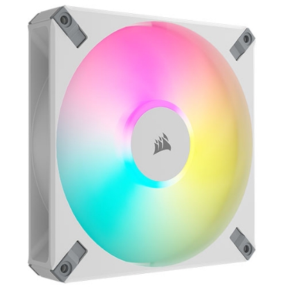 Picture of Corsair iCUE AF140 RGB ELITE 14cm PWM Case Fan, 8 ARGB LEDs, FDM Bearing, 500-1700 RPM, White, Single Fan Expansion Pack