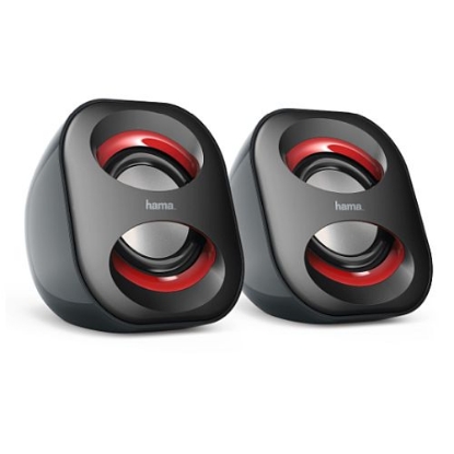 Picture of Hama Sonic Mobil 183 2.0 Notebook Speakers, 3.5 mm Jack, USB-A for Power, Inline Volume Controls