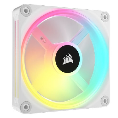 Picture of Corsair iCUE LINK QX120 12cm PWM RGB Case Fan, 34 RGB LEDs, Magnetic Dome Bearing, 2400 RPM, White, Single Fan Expansion Kit