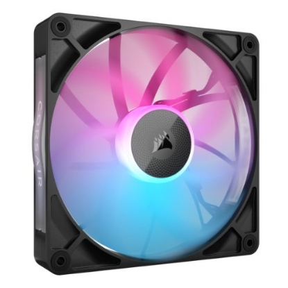 Picture of Corsair iCUE LINK RX140 RGB 14cm PWM Case Fan, 8 ARGB LEDs, Magnetic Dome Bearing, 1700 RPM, Black, Single Fan Expansion Kit